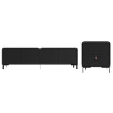 Bogardus 2-Piece TV Stand Living Room Set in Black 2-3192AMC153 Manhattan Comfort