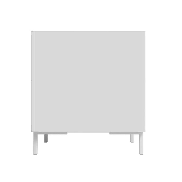 Bogardus 2-Piece TV Stand Living Room Set in White 2-3192AMC86 Manhattan Comfort