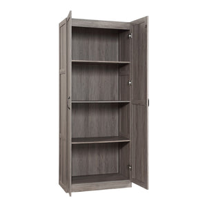 Manhattan Comfort Cornelia Modern Storage Closet With 14 Adjustable Shelves - Effortless Elegance For Any Space Weathered Grey Mdf 2-3bc-gy