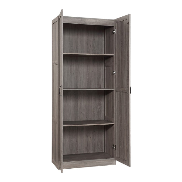 Manhattan Comfort Cornelia Modern Storage Closet With 14 Adjustable Shelves - Effortless Elegance For Any Space Weathered Grey Mdf 2-3bc-gy