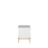 Manhattan Comfort Jasper Modern Nightstands - Set of 2 White Gloss 2-51351