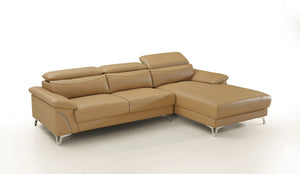 VIG Furniture Divani Casa Sura - Modern Camel Leather Right Facing Sectional Sofa VGBNS-1812-CML-RAF