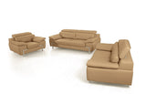 VIG Furniture Divani Casa Grange - Modern Camel Leather Sofa Set VGBNS-2116-SET-CAMEL