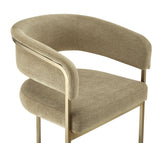 VIG Furniture Modrest Sebastian - Modern Brown Fabric + Antique Brass Counter Chair VGGA-6251CH-C-BRN