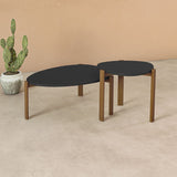 Gales End Table and Coffee Table in Black 2-82735-BK Manhattan Comfort