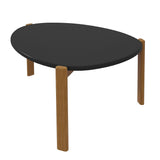 Gales End Table and Coffee Table in Black 2-82735-BK Manhattan Comfort