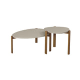 Gales End Table and Coffee Table in Greige 2-82735-OW Manhattan Comfort