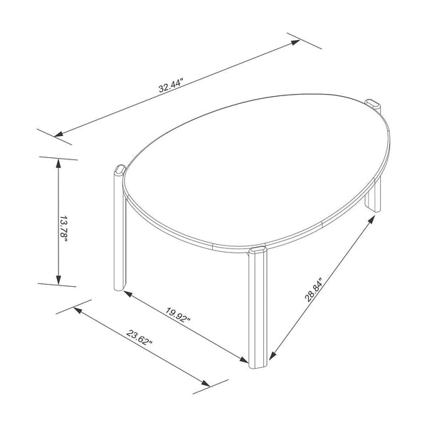 Gales End Table and Coffee Table in White 2-82735-WH Manhattan Comfort