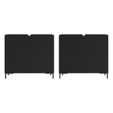 Bogardus Accent Cabinet in Black - Set of 2 2-AC-318AMC153 Manhattan Comfort