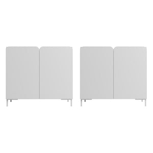 Bogardus Accent Cabinet in White - Set of 2 2-AC-318AMC86 Manhattan Comfort