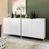 Bogardus Accent Cabinet in White - Set of 2 2-AC-318AMC86 Manhattan Comfort