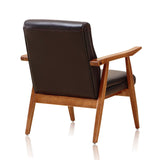 Manhattan Comfort ArchDuke Mid-Century Modern Accent Chair (Set of 2) Black and Amber 2-AC001-BK