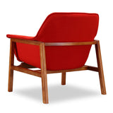 Manhattan Comfort Miller Mid-Century Modern Accent Chair (Set of 2) Burnt Orange and Walnut 2-AC007-OR