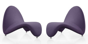 Manhattan Comfort MoMa Modern Accent Chair (Set of 2) Purple 2-AC009-PL