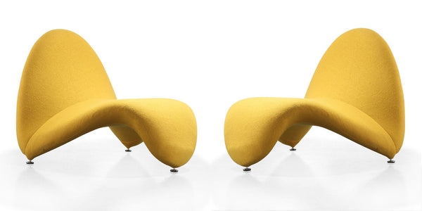 Manhattan Comfort MoMa Modern Accent Chair (Set of 2) Yellow 2-AC009-YL
