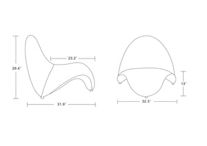 Manhattan Comfort MoMa Modern Accent Chair (Set of 2) Yellow 2-AC009-YL