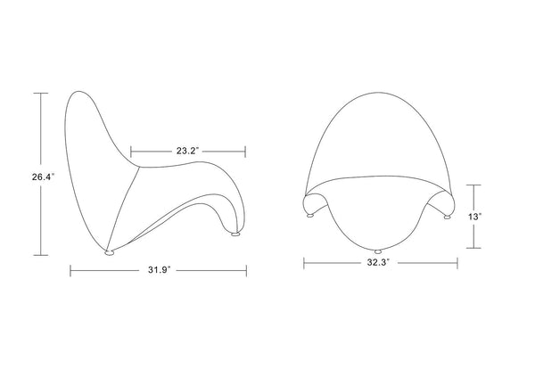 Manhattan Comfort MoMa Modern Accent Chair (Set of 2) Yellow 2-AC009-YL