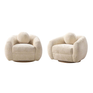 Tribeca Accent Chairs in Cream - Set of 2 2-AC016-CR Manhattan Comfort