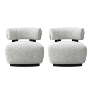 Bartow Accent Chair in Ivory and Black - Set of 2 2-AC017-IB Manhattan Comfort