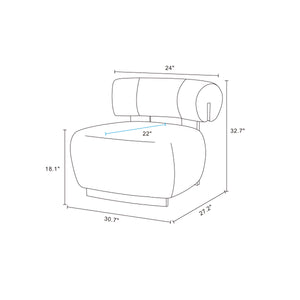 Bartow Accent Chair in Ivory and Black - Set of 2 2-AC017-IB Manhattan Comfort