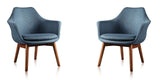 Cronkite Mid-Century Modern Accent Chair (Set of 2)