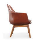 Manhattan Comfort Cronkite Mid-Century Modern Accent Chair (Set of 2) Brown and Walnut 2-AC026-BR