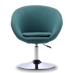 Manhattan Comfort Hopper Modern Accent Chair (Set of 2) Sky Blue and Polished Chrome 2-AC036-SB