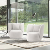 Manhattan Comfort Siri Modern Accent Chair - Set of 2 Cream 2-AC057-CR