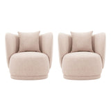 Manhattan Comfort Siri Modern Accent Chair - Set of 2 Wheat 2-AC057-WT