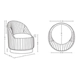 Manhattan Comfort Leela Modern Accent Chair - Set of 2 Grey 2-AC058-GY