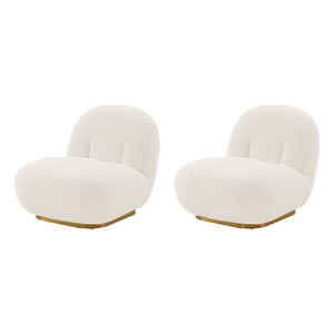 Manhattan Comfort Edina Modern Accent Chair - Set of 2 White 2-AC059-WH