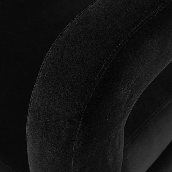 Manhattan Comfort Amirah Modern Accent Chair - Set of 2 Black 2-AC060-BK