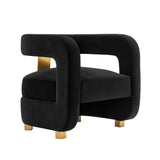 Manhattan Comfort Amirah Modern Accent Chair - Set of 2 Black 2-AC060-BK