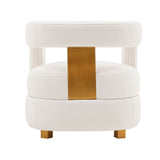 Manhattan Comfort Amirah Modern Accent Chair - Set of 2 White 2-AC060-WH