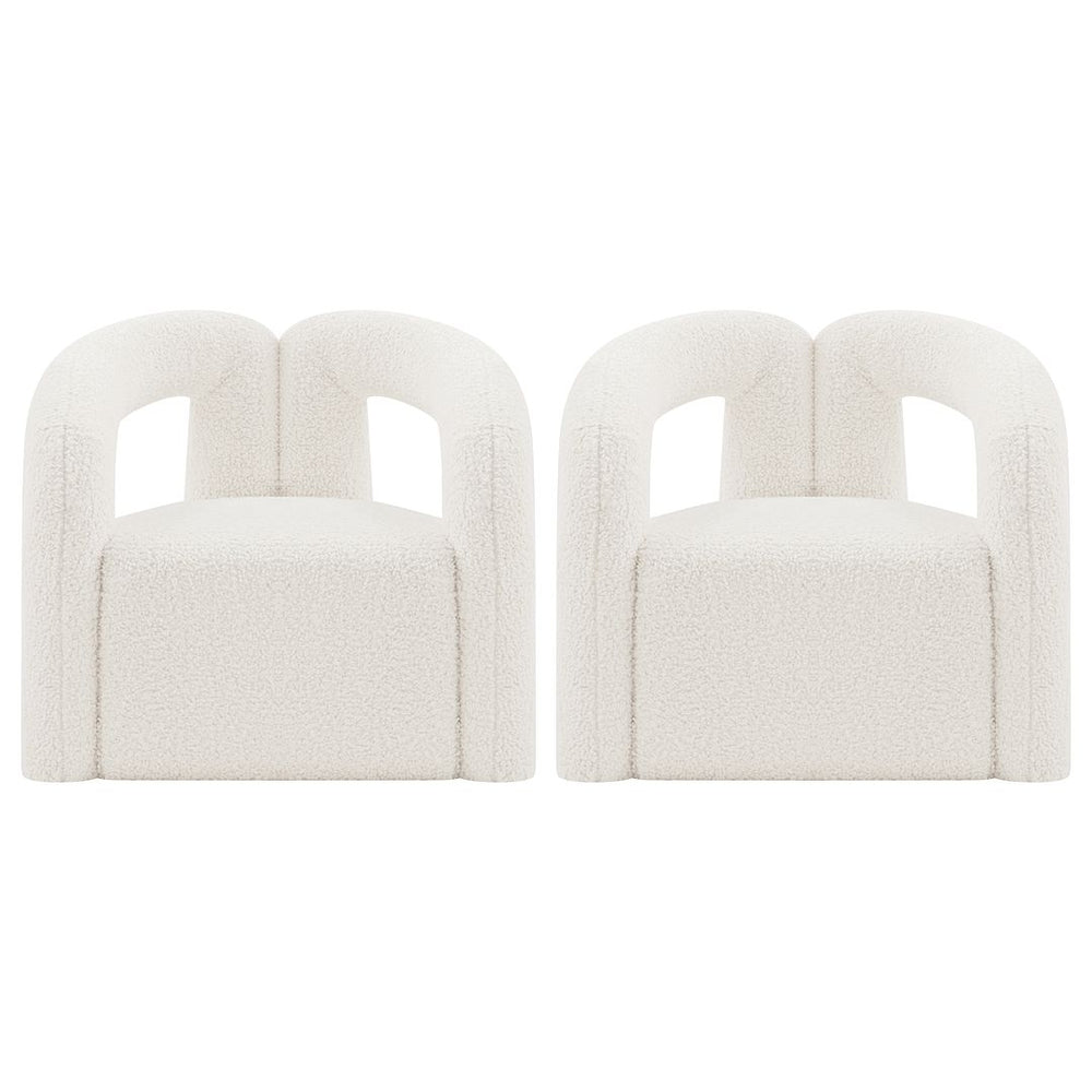 Manhattan Comfort Darian Modern Accent Chair - Set of 2 Cream 2-AC061-CR