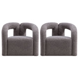 Manhattan Comfort Darian Modern Accent Chair - Set of 2 Grey 2-AC061-GY