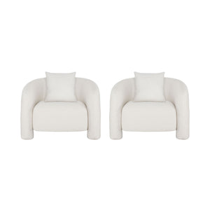 Sylvia Accent Chair in Angora - Set of 2 2-AC070-AN Manhattan Comfort