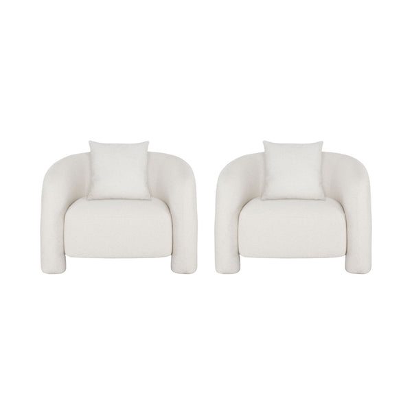 Sylvia Accent Chair in Angora - Set of 2 2-AC070-AN Manhattan Comfort