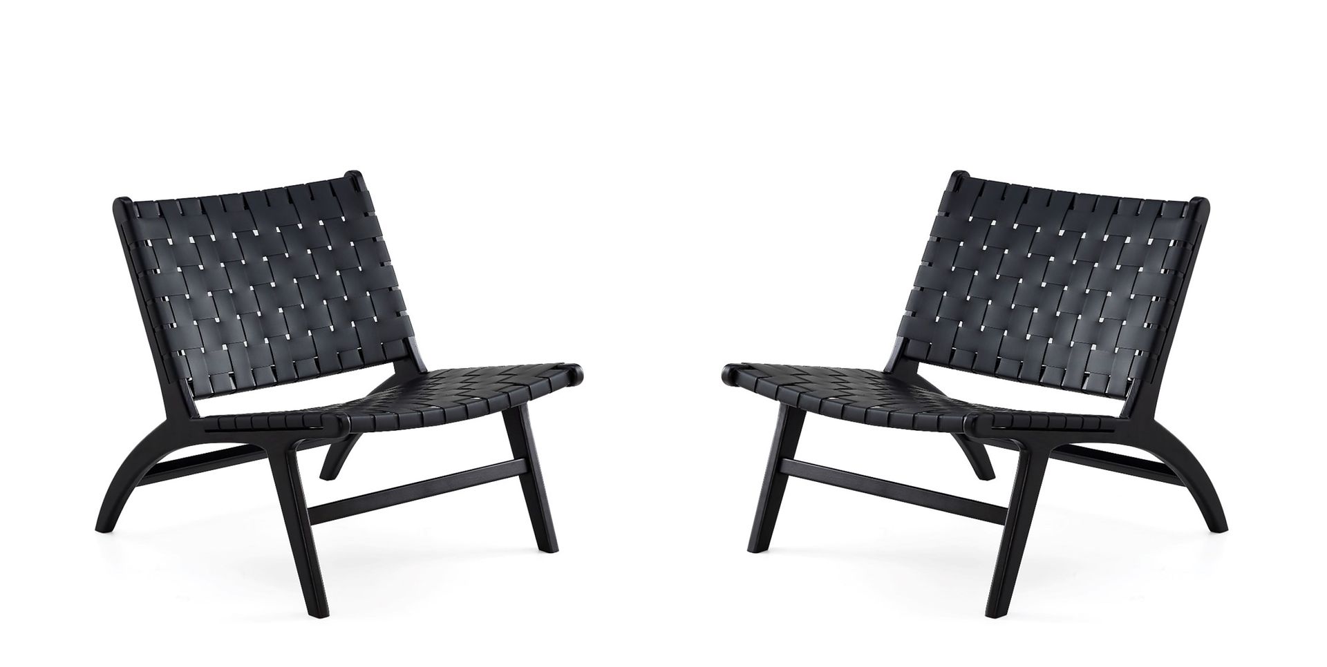 Manhattan Comfort Maintenon Industry Chic Accent Chair - Set of 2 Black 2-ACCA03-BK