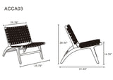 Manhattan Comfort Maintenon Industry Chic Accent Chair - Set of 2 Black 2-ACCA03-BK