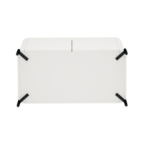 Manhattan Comfort 2-piece Abbey Accent Cabinet And Sideboard - Elegant Design With 6 Adjustable Shelves For Stylish Storage Maple And Off White Mdp 2-afsb046-ow