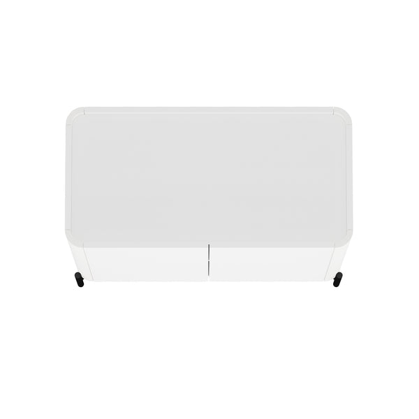 Manhattan Comfort 2-piece Abbey Accent Cabinet And Sideboard - Elegant Design With 6 Adjustable Shelves For Stylish Storage White Mdp 2-afsb046-wh