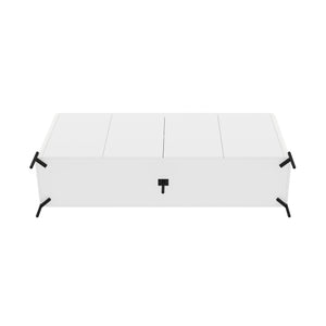 Manhattan Comfort 2-piece Abbey Accent Cabinet And Sideboard - Elegant Design With 6 Adjustable Shelves For Stylish Storage White Mdp 2-afsb046-wh