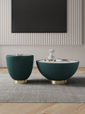 Anderson Coffee Table and End Table 2.0 in Green - Set of 2 2-AT01-GR Manhattan Comfort