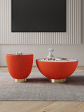 Anderson Coffee Table and End Table 2.0 in Orange - Set of 2 2-AT01-OR Manhattan Comfort