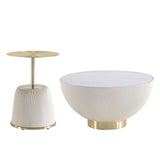 Anderson Coffee Table and End Table 1.0 in Cream - Set of 2 2-AT02-CR Manhattan Comfort