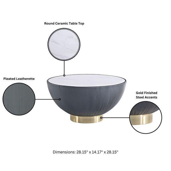 Anderson Coffee Table and End Table 1.0 in Grey - Set of 2 2-AT02-GY Manhattan Comfort