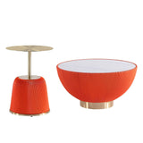 Anderson Coffee Table and End Table 1.0 in Orange - Set of 2 2-AT02-OR Manhattan Comfort