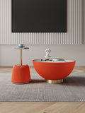 Anderson Coffee Table and End Table 1.0 in Orange - Set of 2 2-AT02-OR Manhattan Comfort