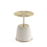 Anderson End Table 1.0 and End Table 2.0 in Cream - Set of 2 2-AT03-CR Manhattan Comfort